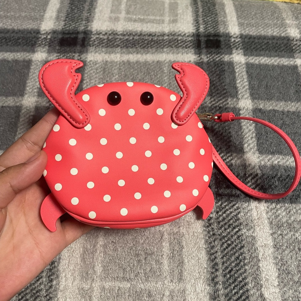 NWT Kate Spade New York Shelly Crab Wristlet Novelty Peach Melba Multi